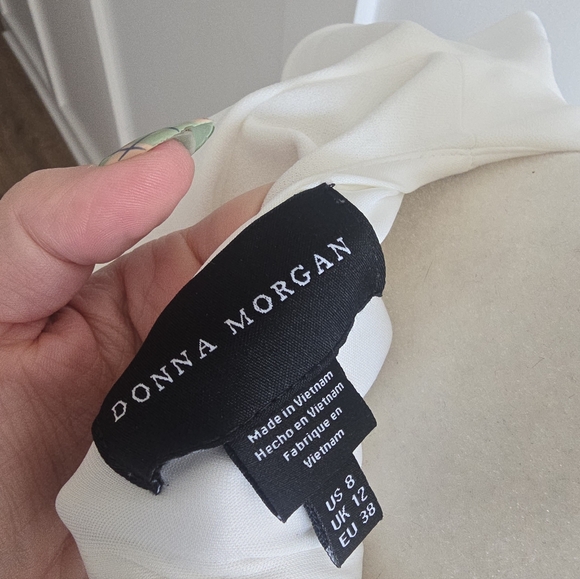 Donna Morgan White Ruffle Mini Dress, Size 8 NWT - Picture 8 of 10